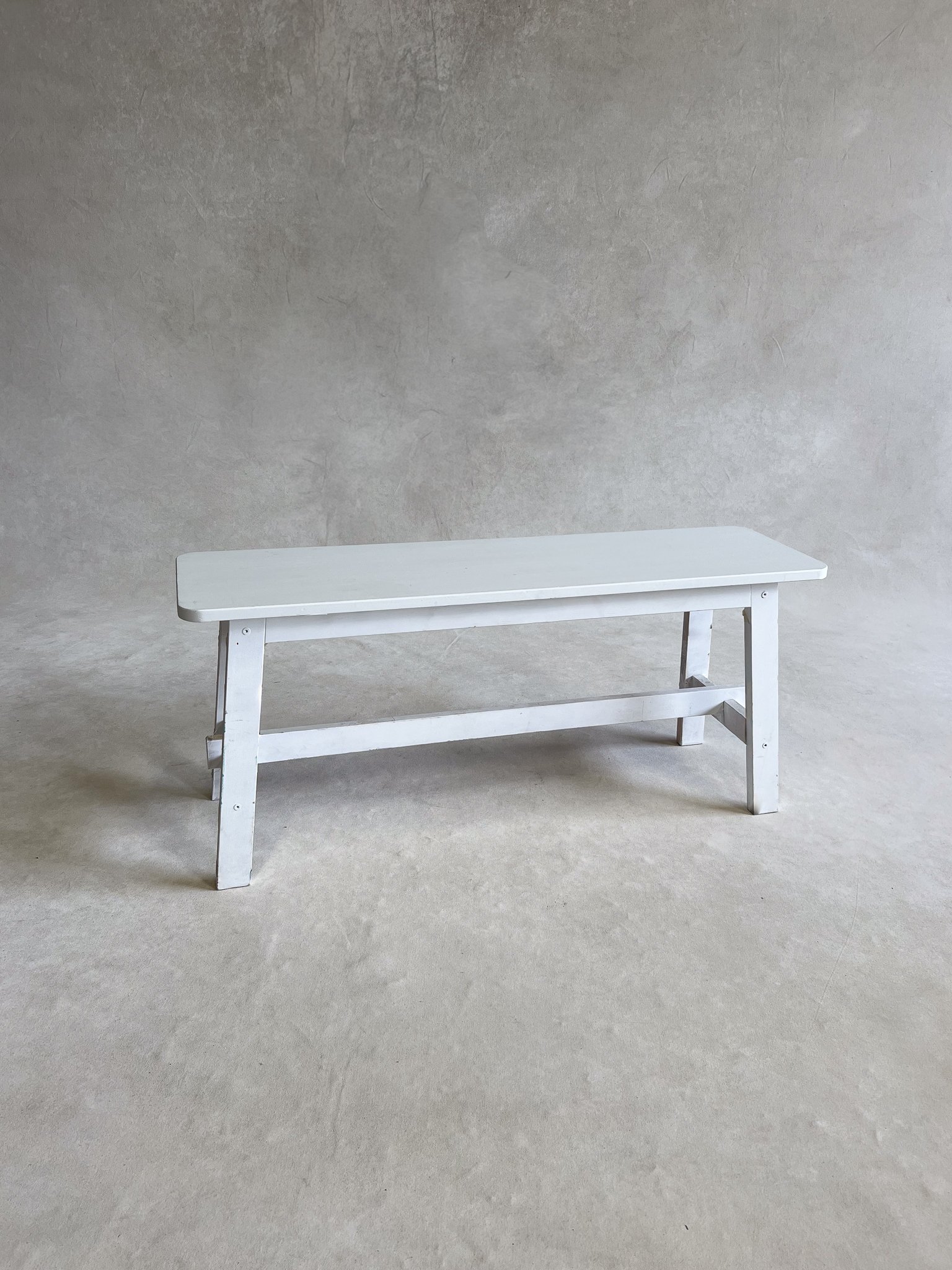 Gugan #1 WHITE_WOOD_BENCH 〆1/31 Mid-Century James Nathan | Wood Light Bench Dining Entryway ソファ・ベンチ